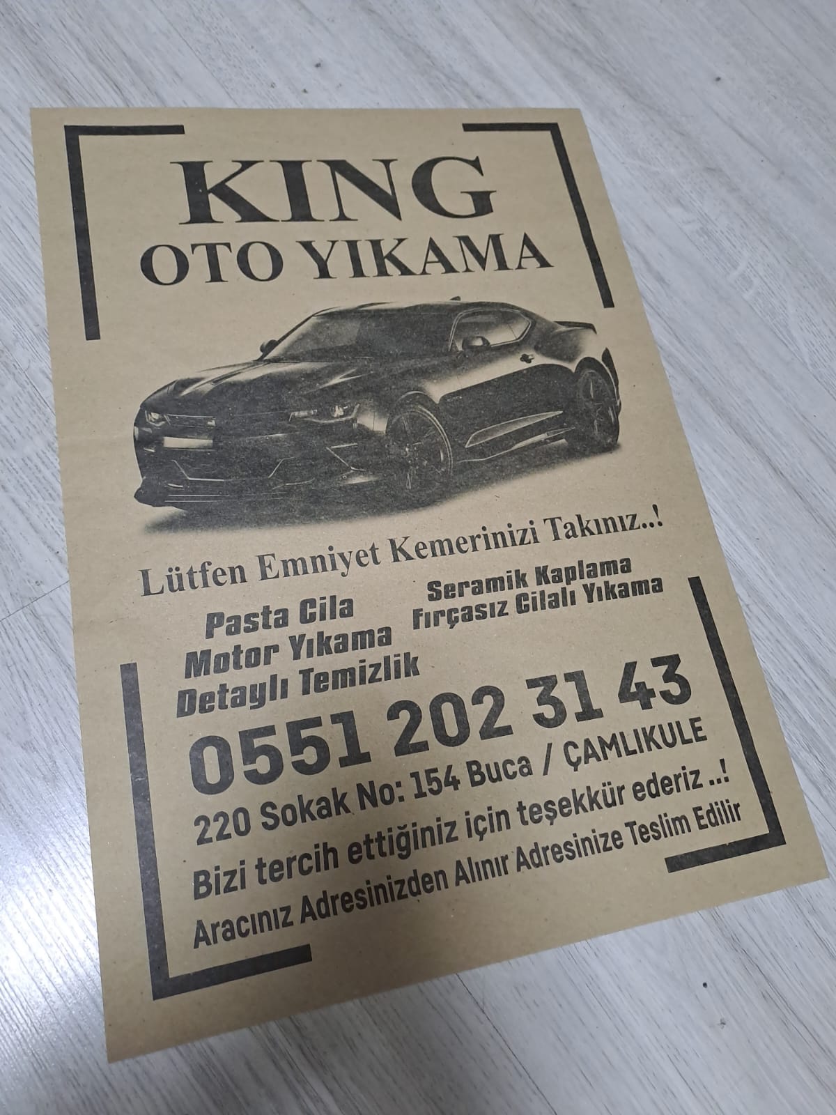 YRN Group Özel Sipariş Oto Paspas